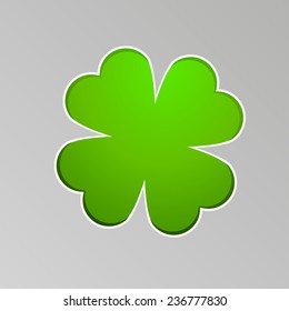 Vector drawing a lucky four-leaf clover