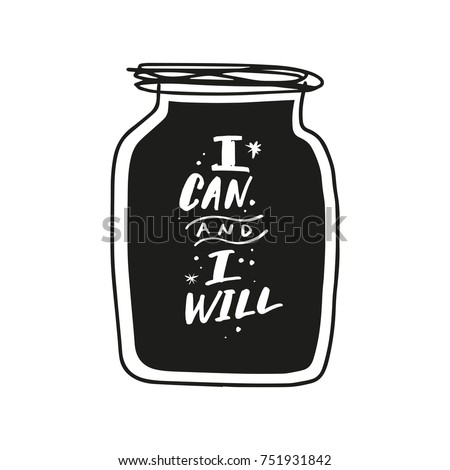 
Vector, drawing, magic, glass jar, vessel, elements for design, children's illustration, print, poster, postcard, symbols, set, congratulation, gift, fantasy, hand drawn, quote, I can and I will.