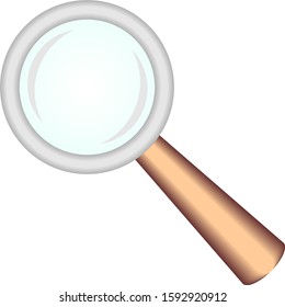 Vector drawing magnifier glass icon