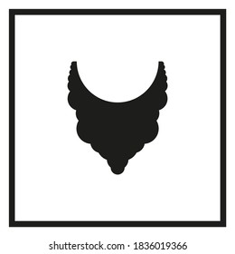 Icono de barba macho vectorial, estilo plano