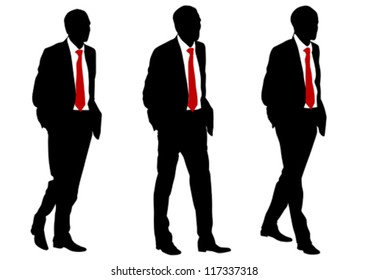 Vector drawing of a man in a business suit