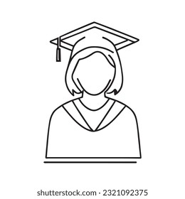 Vector drawing man celebrating school graduation undergraduate education concept illustration