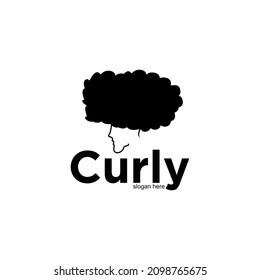 Vector Drawing Of A Man With Curly Hair, Frizzy Hair Illustration