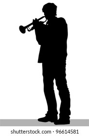 Vector drawing of a man with a pipe