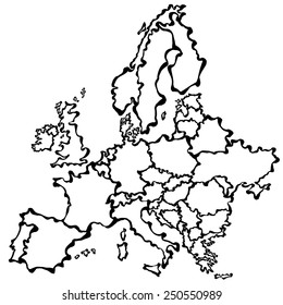 Globe Vector Map United Kingdom Ireland Stock Vector (Royalty Free ...