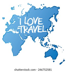 Vector drawing map of The World