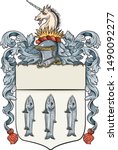 Vector drawing of a / Medieval Coat of arms /  Strokes included so file is very editable. Can add colour, change colour, editable groups and layers. No meshes or effects or gradients used.  