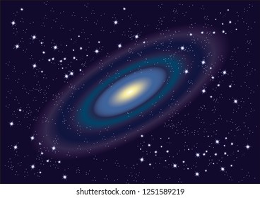 vector drawing of the milky way