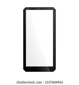 Vector Drawing Modern Smartphone Design. Isolated on white Background. Vector Illustration