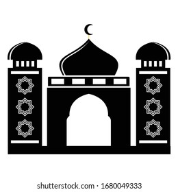 
Vector drawing of mosque icon illustration