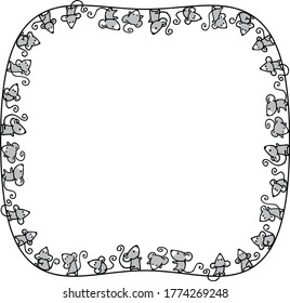 vector drawing mouse background frame border