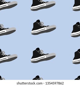 vector drawing multicolored sneakers