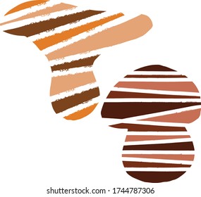 Vector drawing of mushrooms. Forest residents. Illustration, sketch.