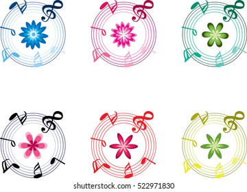 vector drawing music line icon