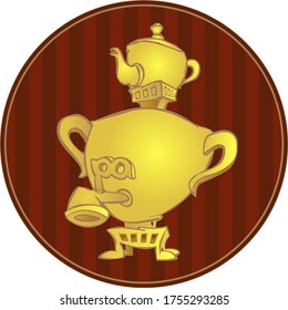 Vektorgrafik eines russischen Nationalsamovars