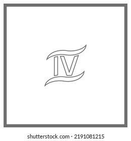 Dibujo vectorial "número cuatro", color de contorno de estilo plano gris
