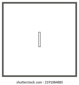 Dibujo vectorial "número uno", color de contorno de estilo plano gris