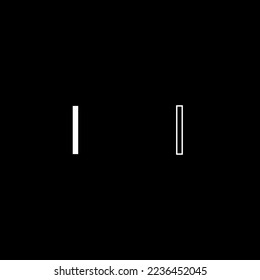 Dibujo vectorial "número uno", color de la silueta blanco de estilo plano