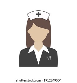 vector drawing of a nurse on a white background