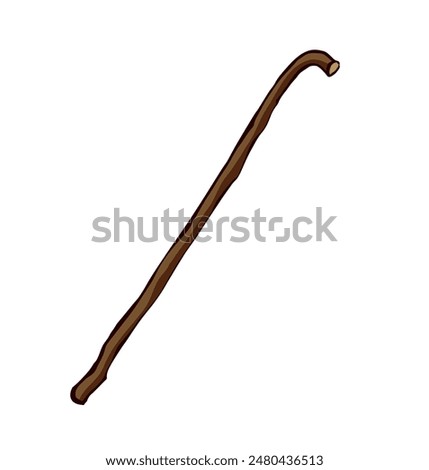 Vector drawing. Old wooden stick