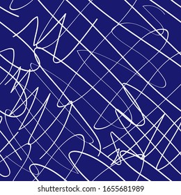 Vector drawing on a blue background. For printing on clothes, bags, book covers.