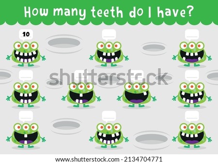 Vector drawing on numbers for children.Numbers activity page.