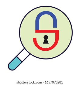 Vector drawing on the theme of  security