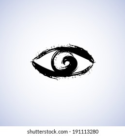 Vector drawing of one eye.