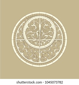 Vector drawing of an ornament on the astrolabe