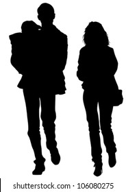 Vector drawing parents and childs