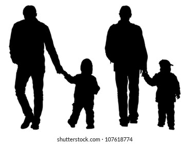 Vector drawing parents and childs