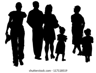 Vector drawing parents and childs