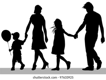 Vector drawing parents and childs