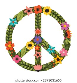 Vector Drawing Of Peace Symbol