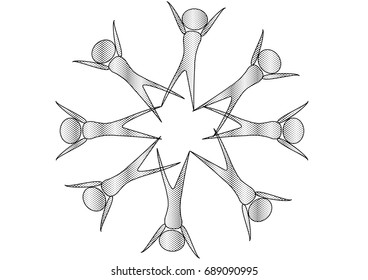 vector drawing people icon sign
