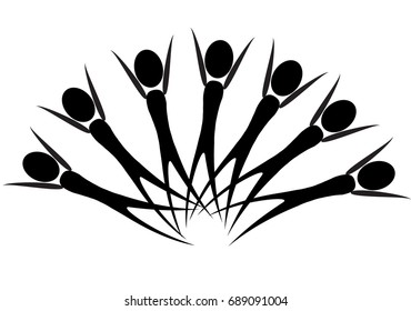 vector drawing people icon sign