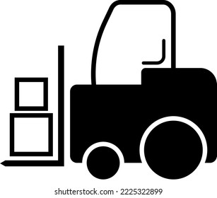 Dibujo vectorial de un icono de una camioneta para transportar mercancías profesionalmente en un fondo blanco