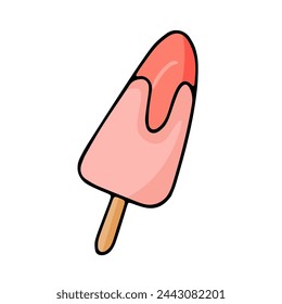 Dibujo vectorial. Paleta rosa con glaseado