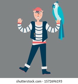 Vector drawing of a pirate