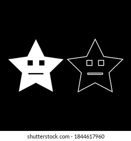 Color blanco de la estrella del píxel del icono