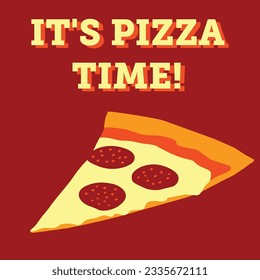A vector drawing of a pizza slice