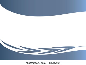 vector drawing plant design with border