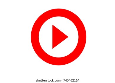 Vector Drawing Play Button Stock Vector (Royalty Free) 745462114 ...