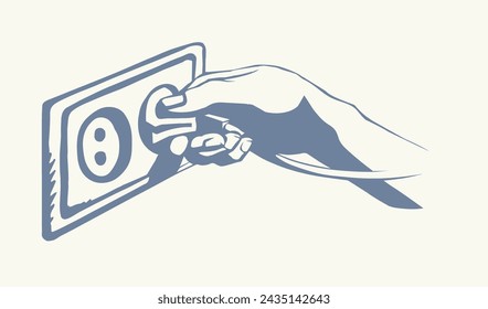 Vector drawing. Plug for electrical outlet