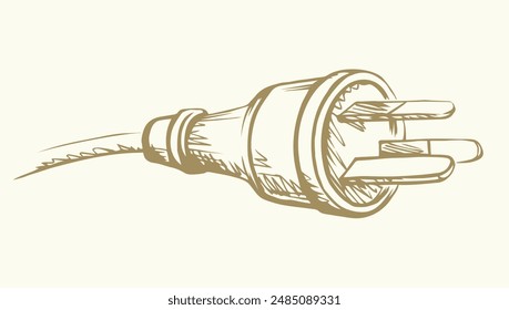 Vector drawing. Plug for electrical outlet