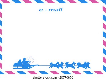 vector drawing of the postal envelope