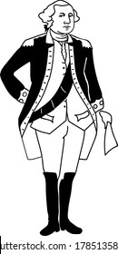 vector drawing of President George Washington