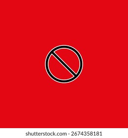 Vector drawing of a prohibition sign flat style