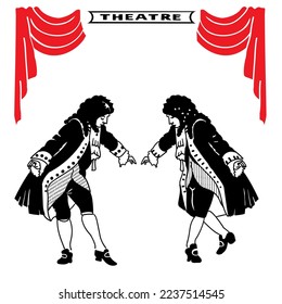 vector drawing of the prologue in the play