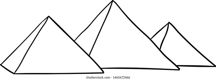 Vector Drawing Pyramidarchitecture Concept Stock Vector (Royalty Free ...